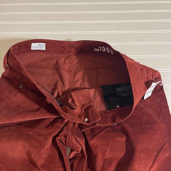 NWT GAP 1969 Sateen Corduroy Brown/Orange Leggin Jeans, Size 32/14 R - Picture 6 of 15